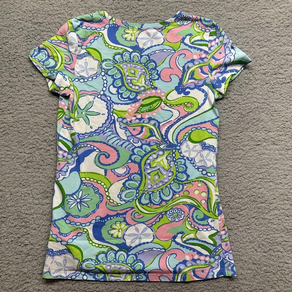 Lilly Pulitzer Women's Small 70081 Karrie Top Conch Republic Starfish Fish 691